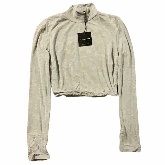 JLUXLABEL Tops - NWT JLUXLABEL Heather Grey Erica Turtleneck Crop